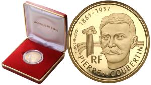 Francja. 500 franków 1991 Pierre de Coubertin – Olimpiada Albertville