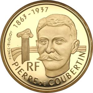 Francja. 500 franków 1991 Pierre de Coubertin – Olimpiada Albertville