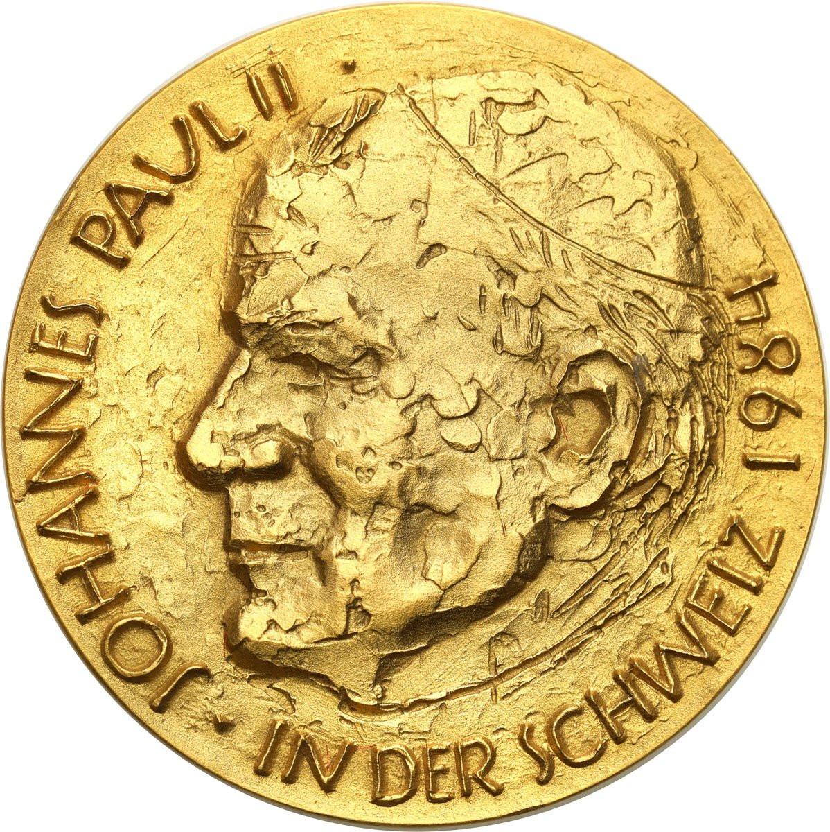 Szwajcaria, Luzern. Medal 1984 - Jan Paweł II Szwajcarii – ZŁOTO