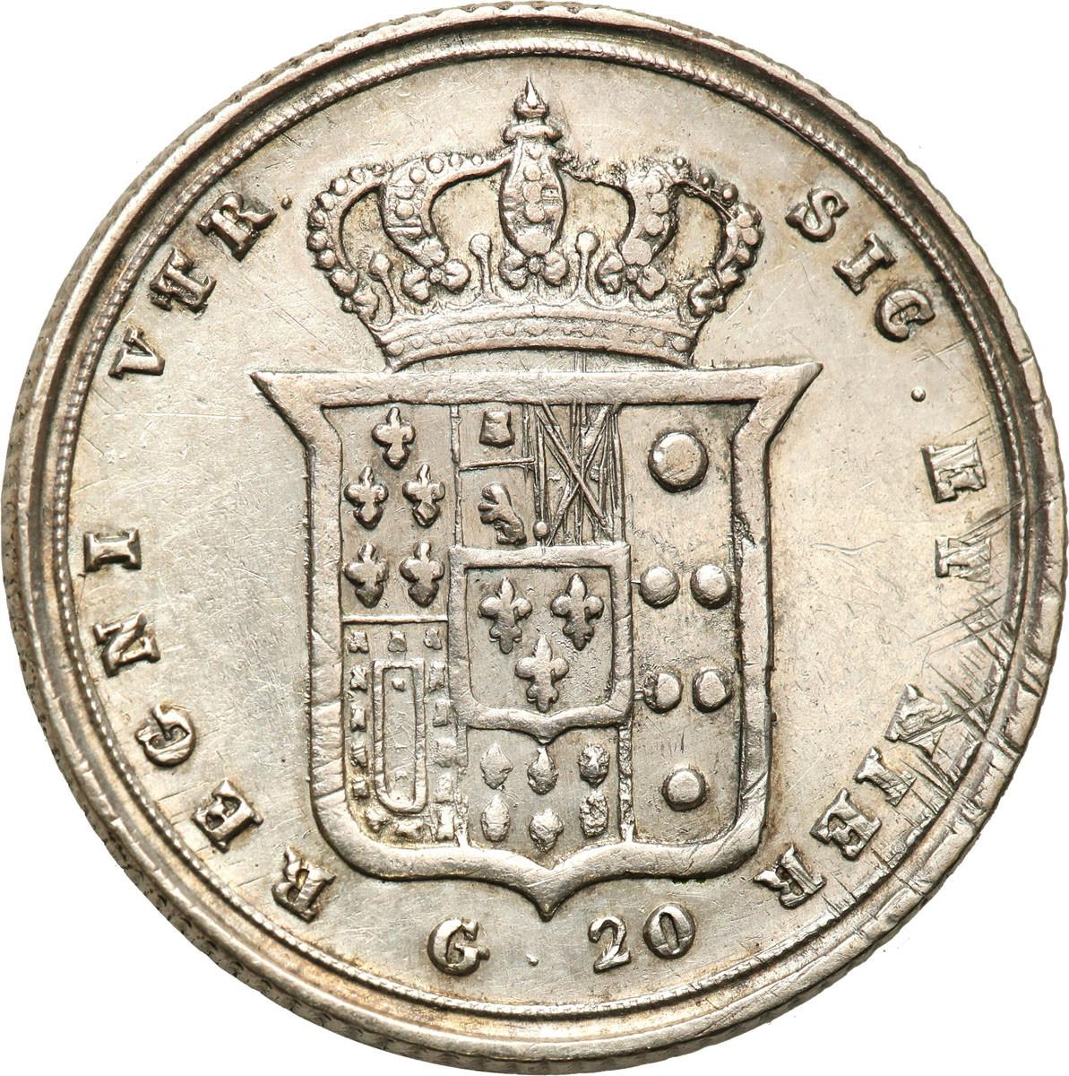 Włochy Neaopol & Sycylia, 20 grana 1851 st.2