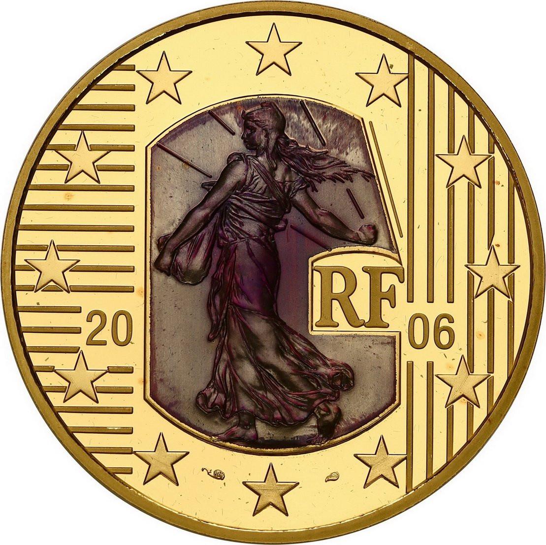 Francja. 50 Euro 2006 Liberty - nakład tylko 500 szt -uncja złota