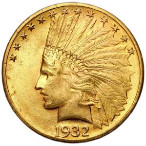 USA. 10 $ dolarów Indianin 1932 Filadelfia
