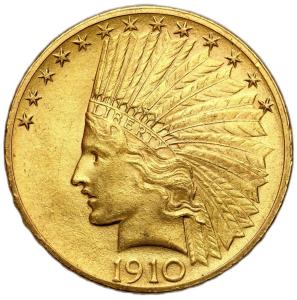 USA. 10 $ dolarów Indianin 1910 Filadelfia