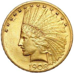 USA. 10 $ dolarów Indianin 1908 Filadelfia