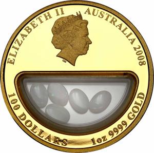 Australia. 100 dolarów Skarby Australii Opale 2008 - uncja złota