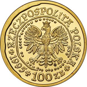 100 złotych 1995 Orzeł Bielik – 1/4 UNCJI ZŁOTO