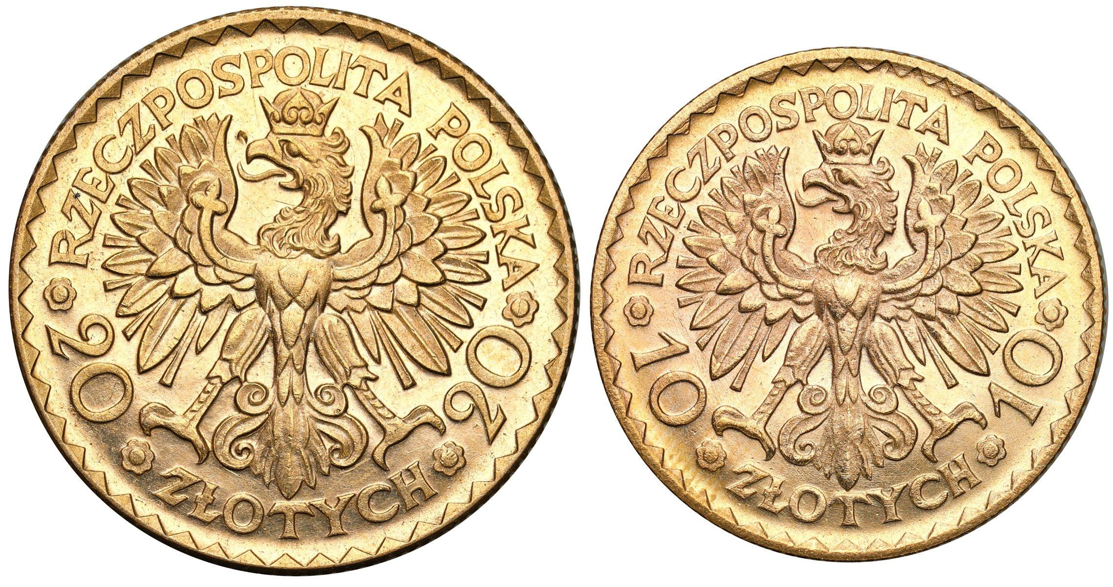 II RP 10 złotych Chrobry + 20 złotych 1925 Chrobry - PARKA - RZADKOŚĆ