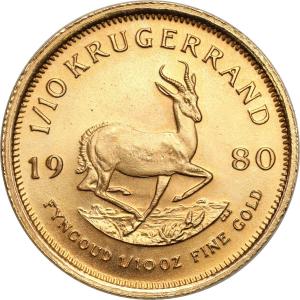 RPA 1/10 Krugerranda 1980 - 1/10 uncji złota