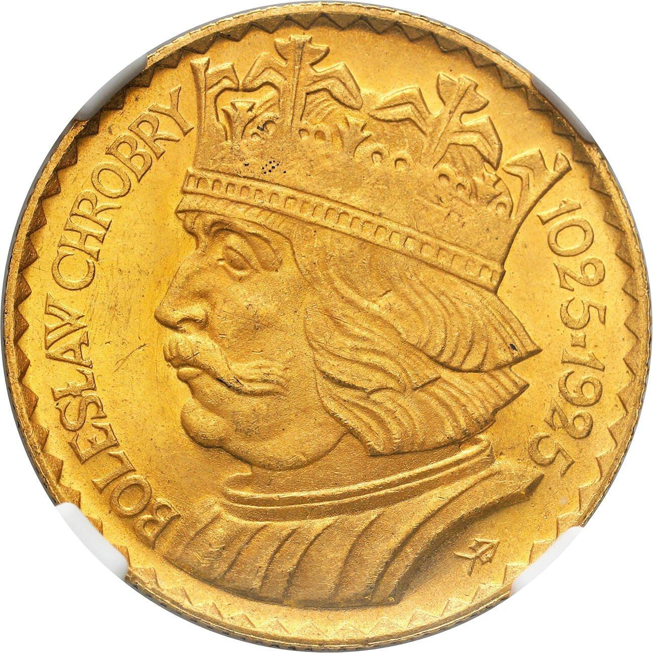 II RP. 10 złotych 1925 Bolesław Chrobry NGC MS65 – PIĘKNE