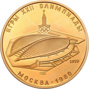 ZSSR. 100 rubli 1979 Leningrad XXII Igrzyska Olimpijskie - Moskwa 1980 ZŁOTO