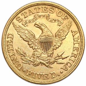 USA. Złote 5 dolarów 1882 Liberty Filadelfia