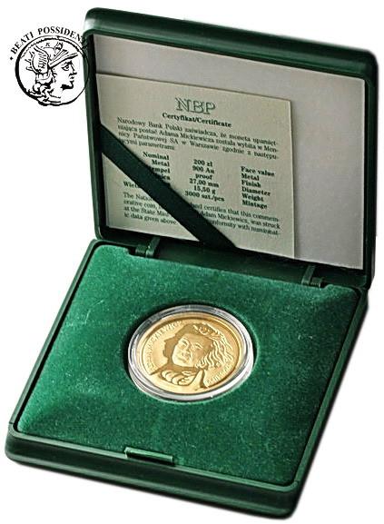 Polska III RP 200 złotych 1998 Adam Mickiewicz st. L