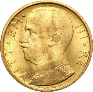 Włochy. Emanuele III. 50 lirów 1931  - PIĘKNE