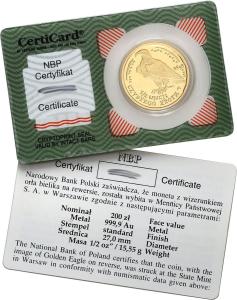 Polska. 200 złotych 2007 Orzeł Bielik – 1/2 UNCJI ZŁOTA
