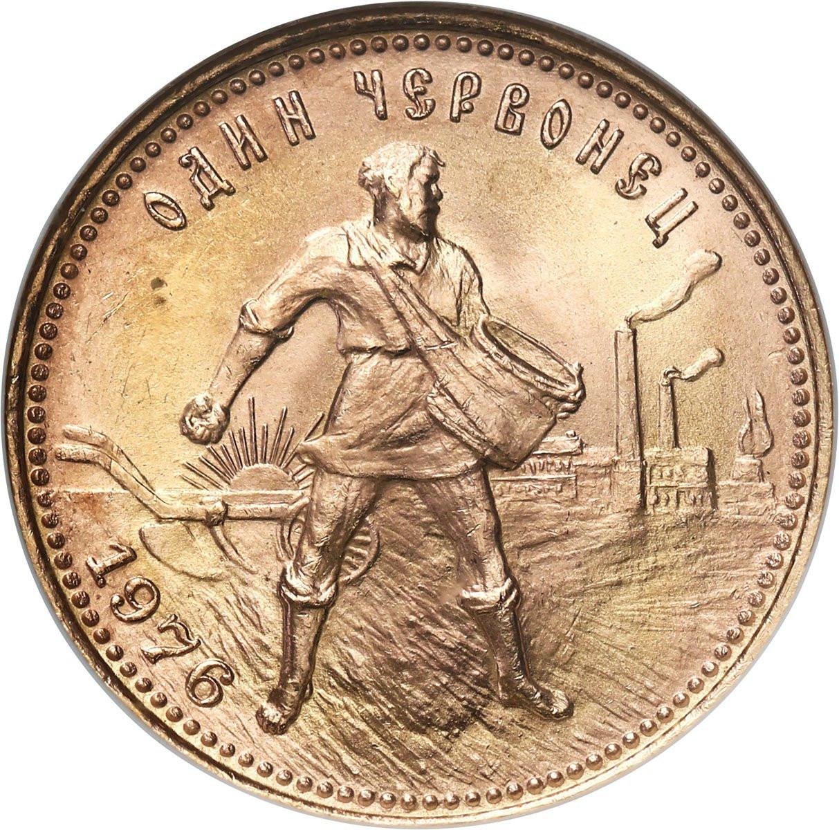Rosja / ZSRR. 10 rubli, Czerwoniec 1976 NGC MS65