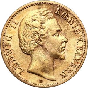 Niemcy. Bawaria Ludwig II 10 marek 1873 D, Bayern