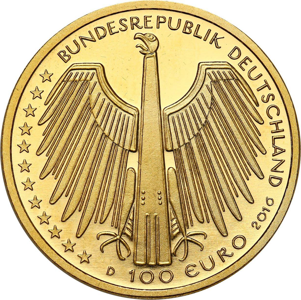 Niemcy. 100 euro 2017 UNESCO - Miasto Regensburg - 1/2 uncji złota