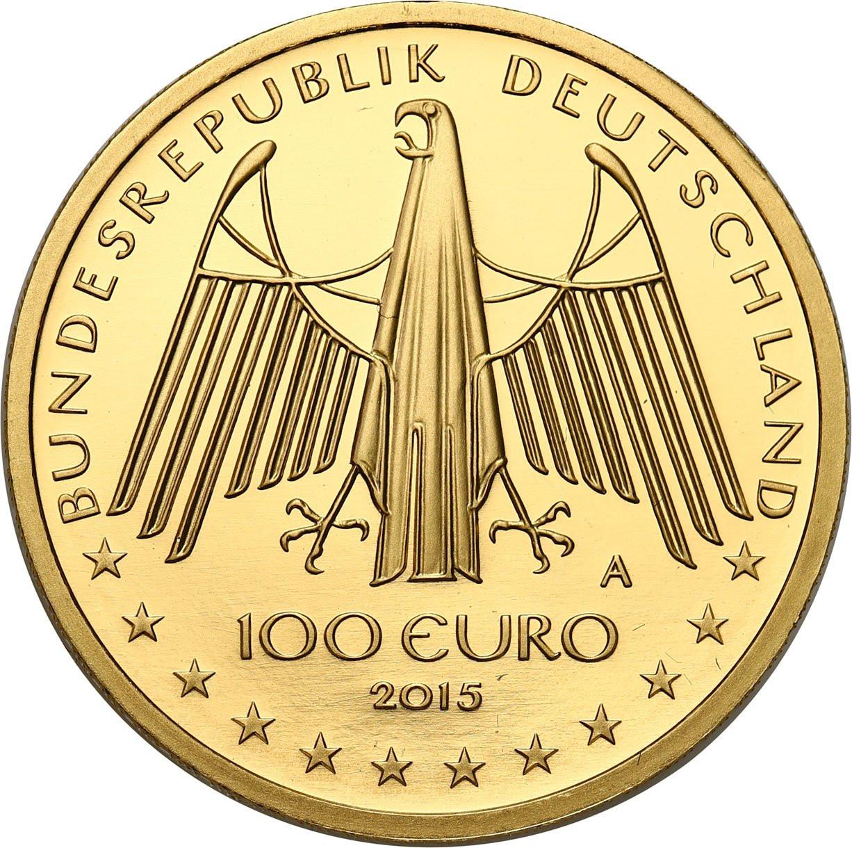 Niemcy. 100 euro 2017 UNESCO - Dolny środkowy Ren - 1/2 uncji złota
