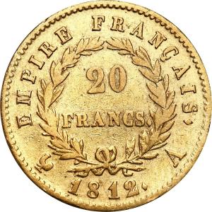Francja 20 franków 1812 A Napoleon I - Wianuszek