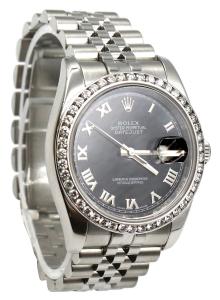 Zegarek Rolex Datejust 36 diamentowy - Granatowy