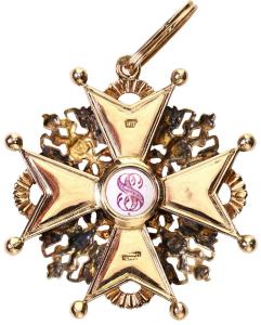 Rosja. Order Św. Stanisława II klasa, ZŁOTO - RZADKOŚĆ - PIĘKNY