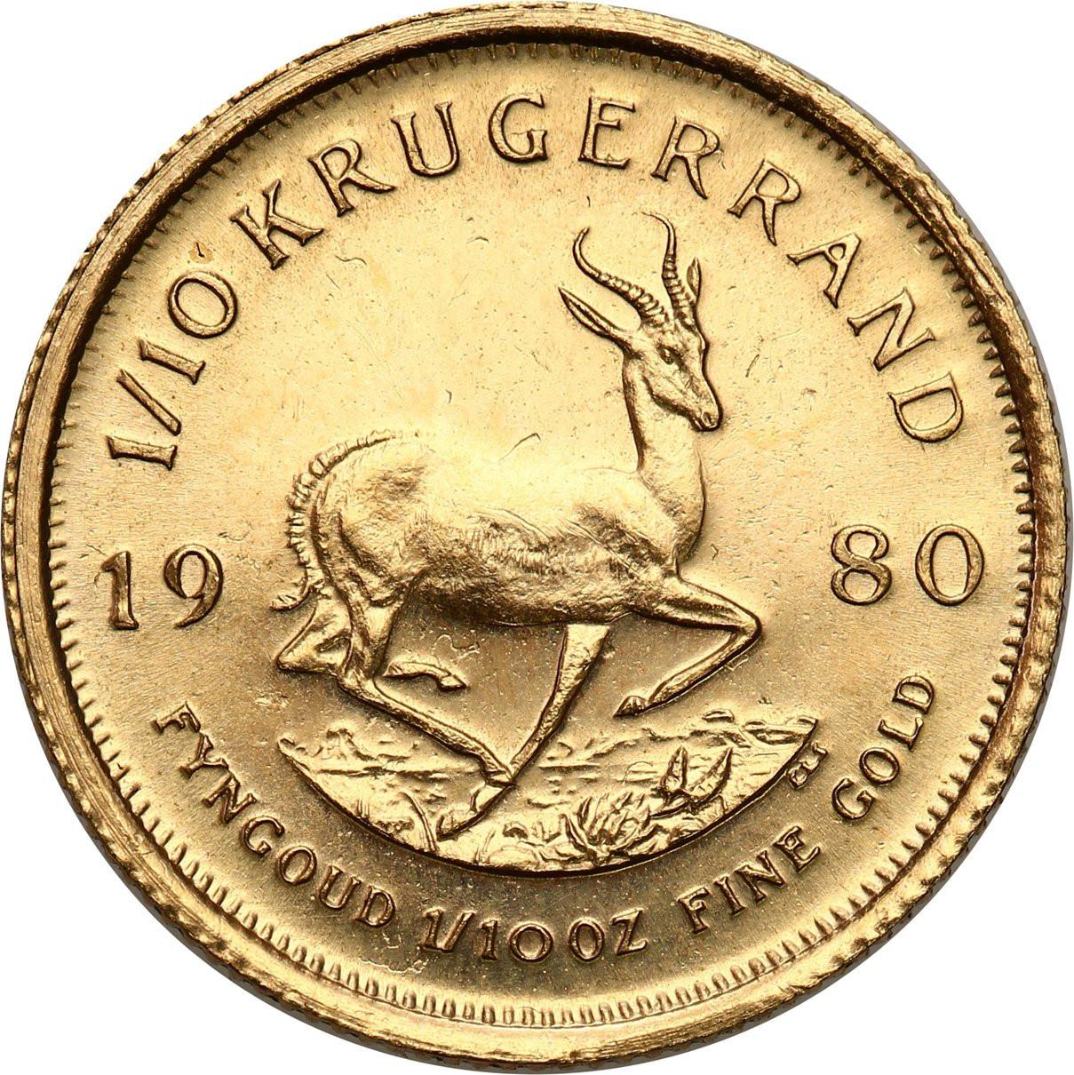 RPA 1/10 Krugerranda 1980 - 1/10 uncji złota