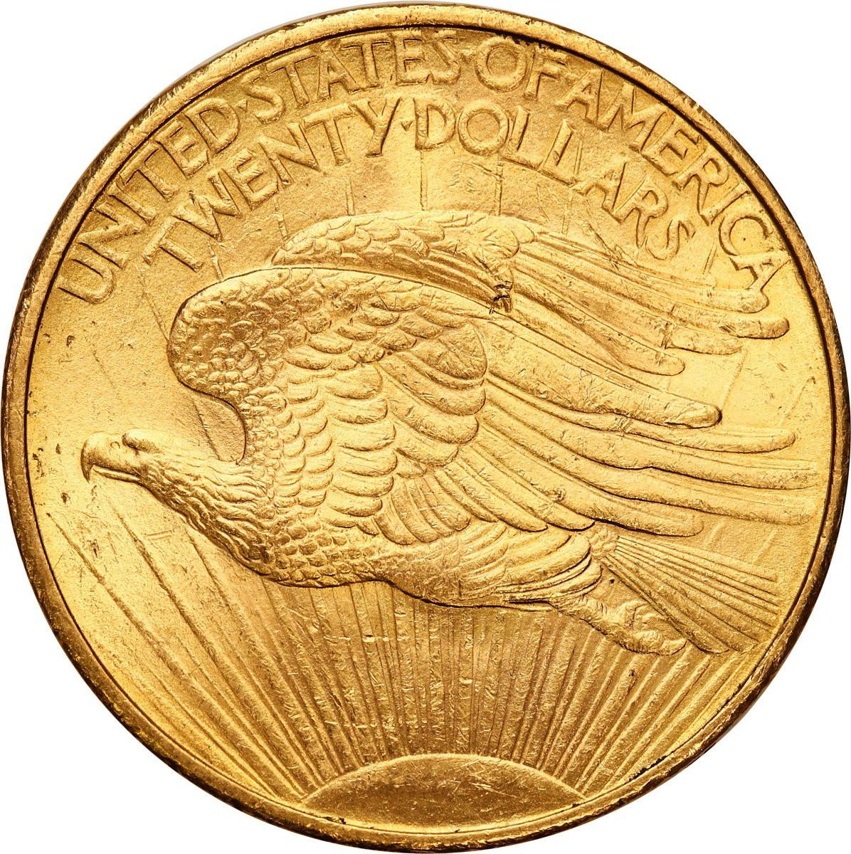 USA 20 dolarów 1908 no motto, Filadelfia, Saint Gaudens