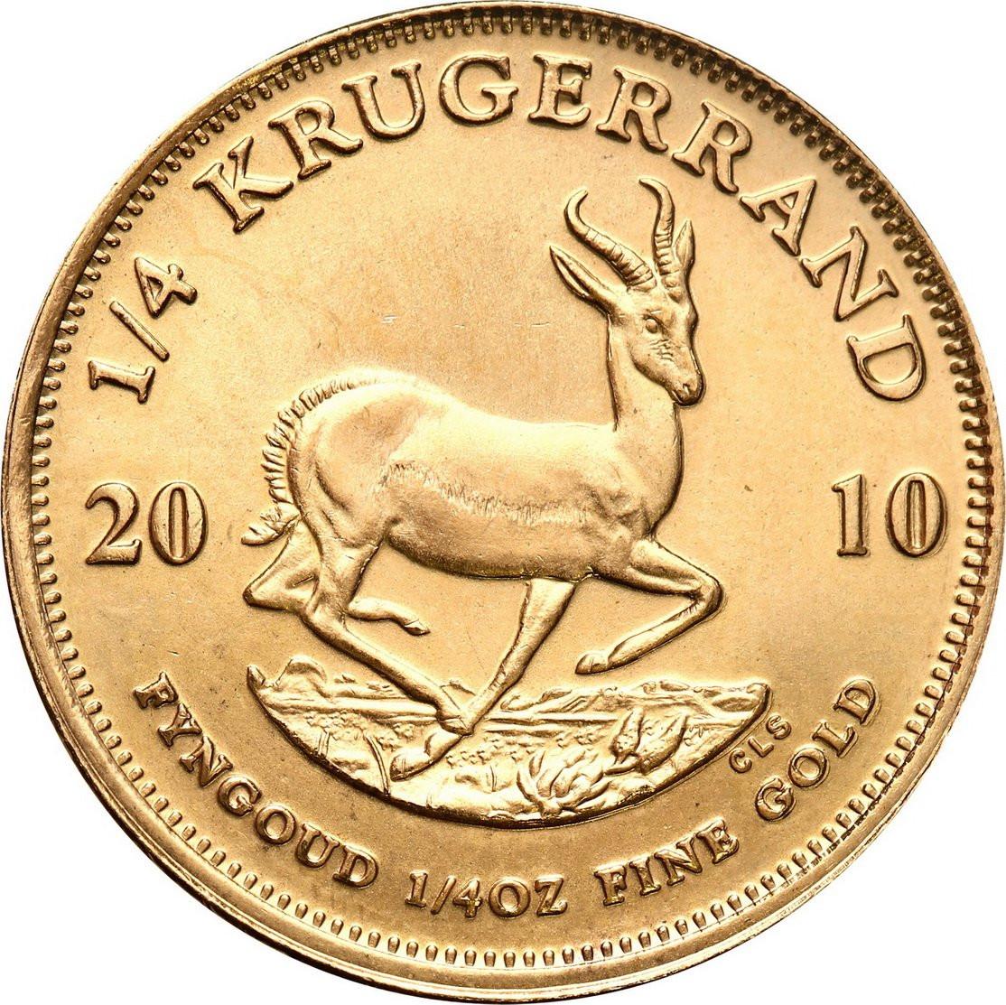 RPA.  1/4 Krugerranda 2010 - 1/4 uncji złota