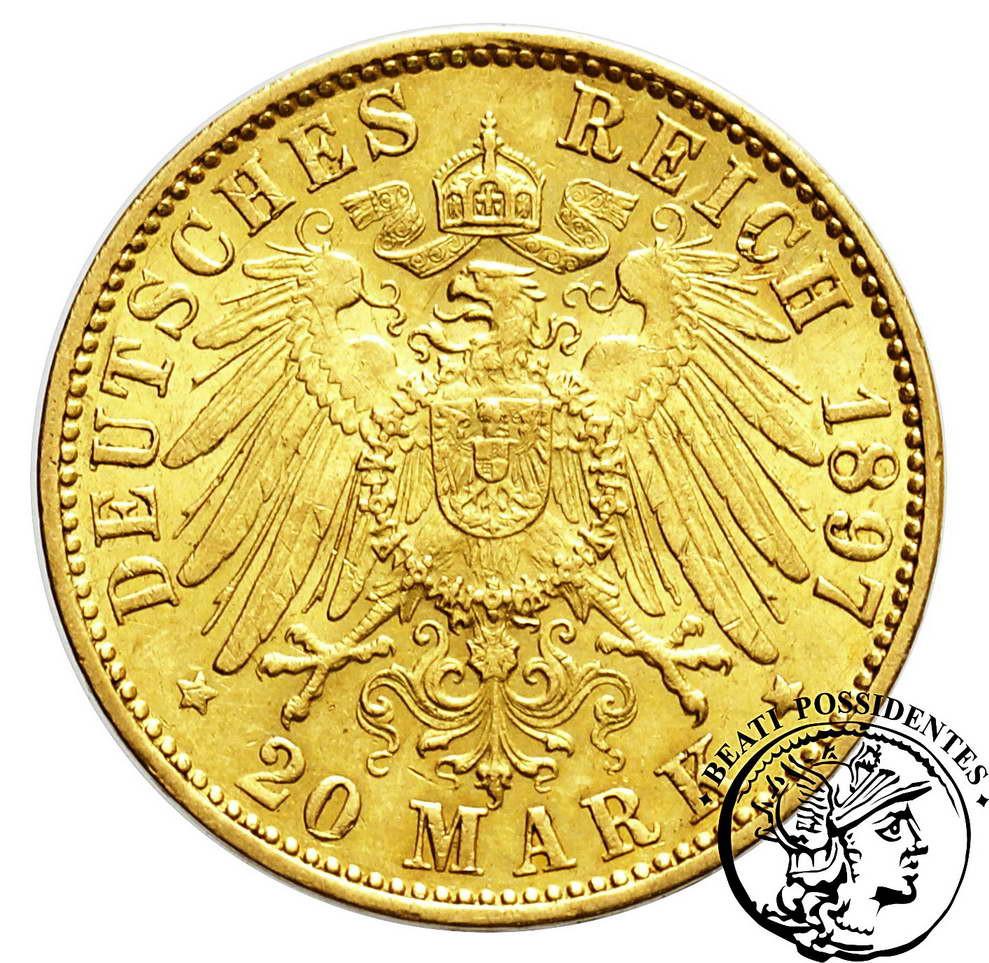 Niemcy Wolne Miasto Hamburg 20 Marek 1897 J st.3+