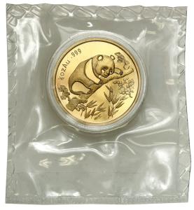 Chiny. 50 Yuan 1995 Panda - 1/2 uncji złota - Rzadkie