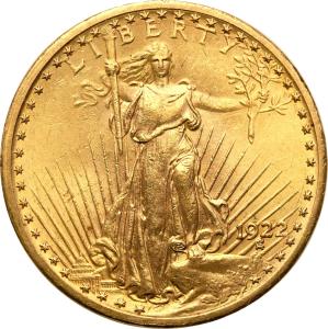USA. Złote 20 dolarów St. Gaudens – Podwójny Orzeł