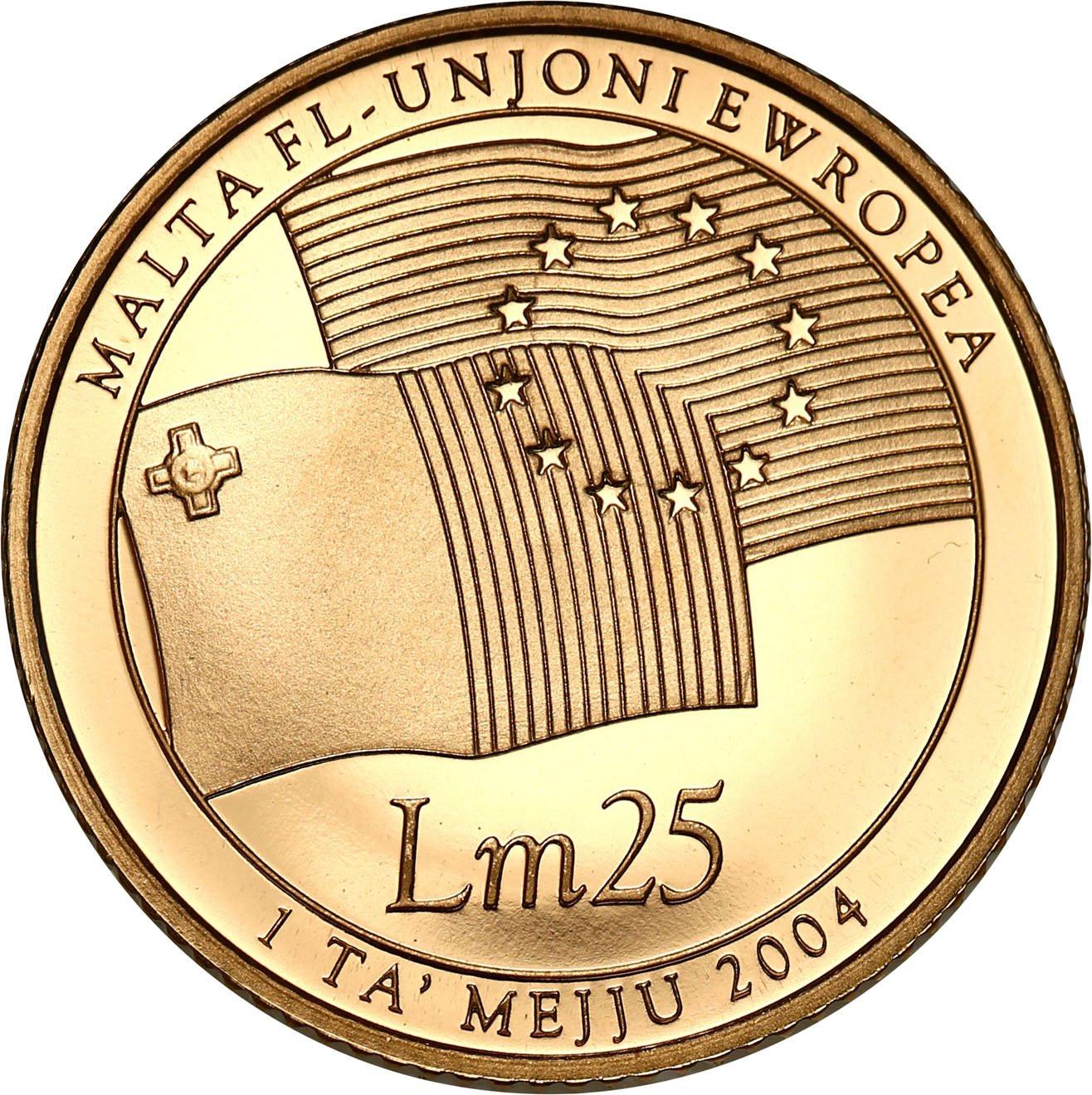 Malta. 25 lirów 2004 - Przystąpienie do Unii Europejskiej