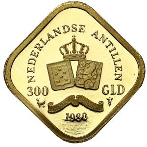 Antyle Holenderskie. 300 guldenów 1980 - Abdykacja królowej Juliany