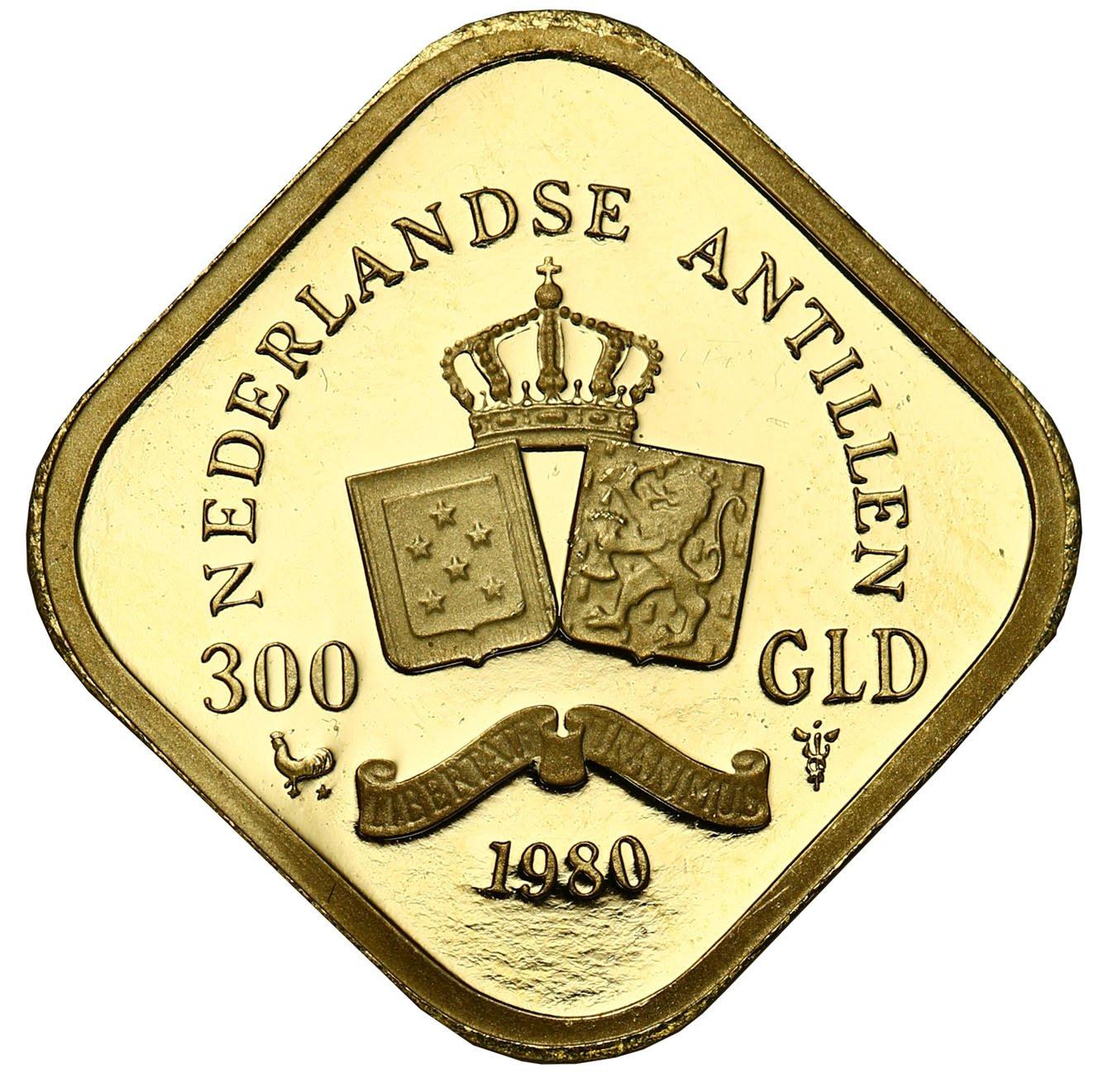 Antyle Holenderskie. 300 guldenów 1980 - Abdykacja królowej Juliany