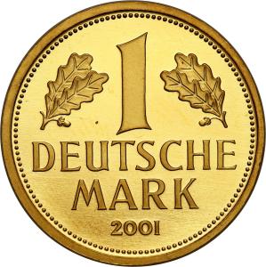 Niemcy 1 Marka 2001 G pożegnalna (Abschiedmark)