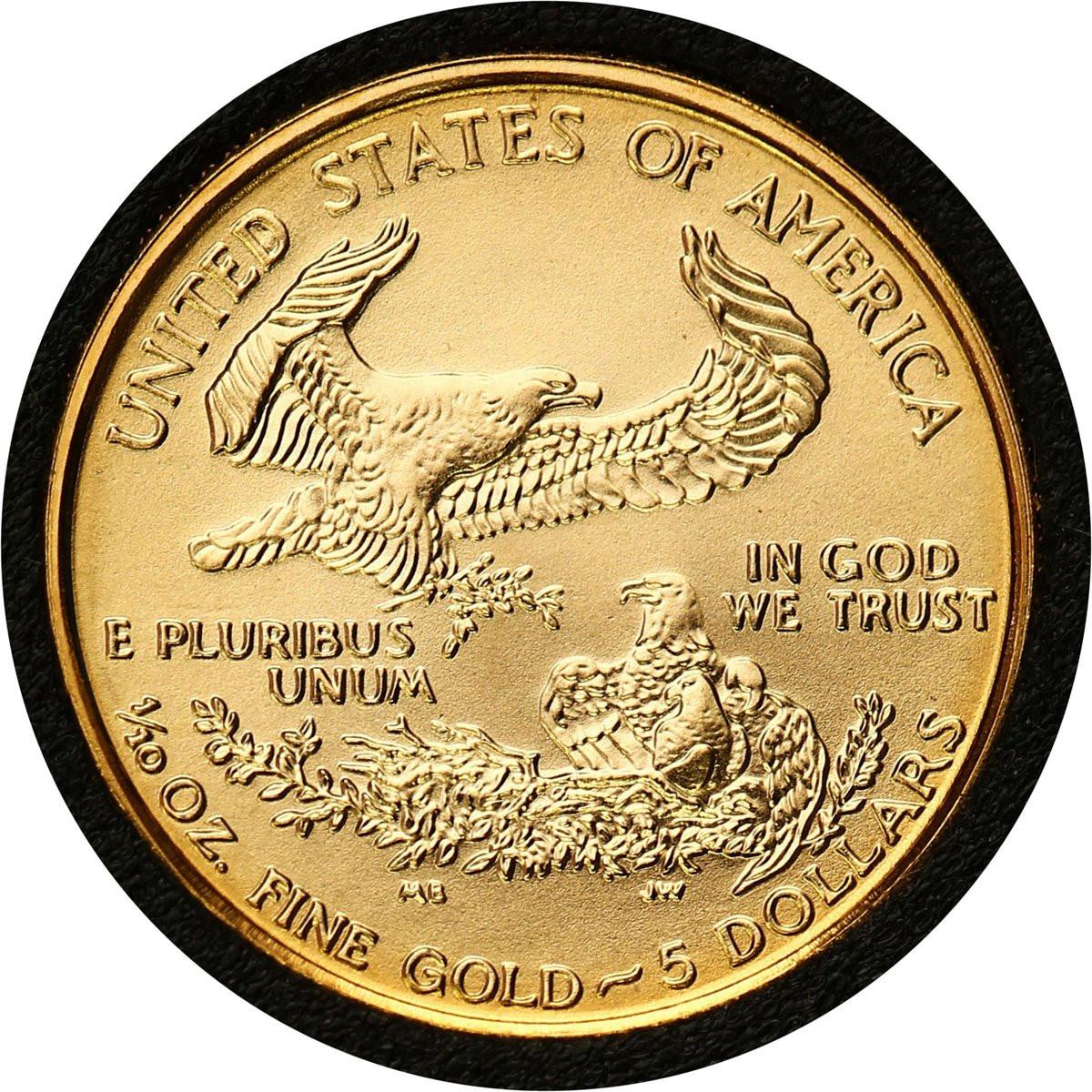 USA. 5 $ dolarów 1999 - 1/10 uncji złota
