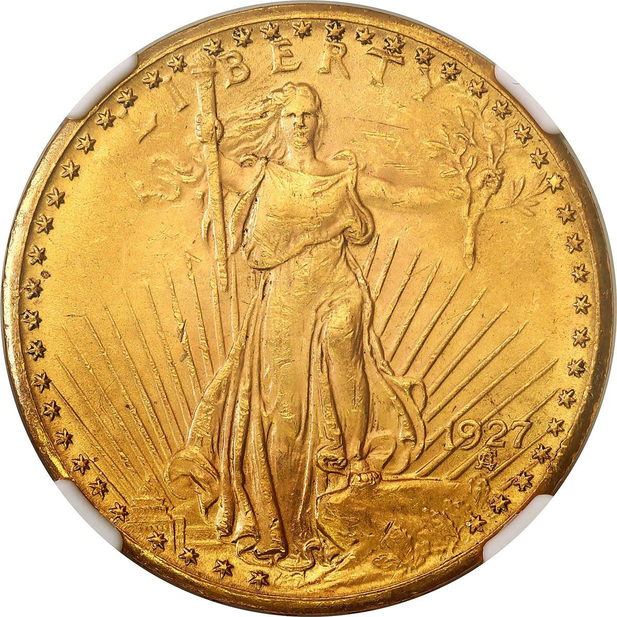 USA. 20 $ dolarów 1927 Filadelfia St. Gaudens NGC MS63