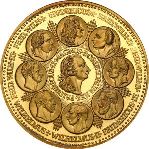Niemcy. Medal 1989, Fryderyk Wilhelm 1701-1871, Uncja ZŁOTO