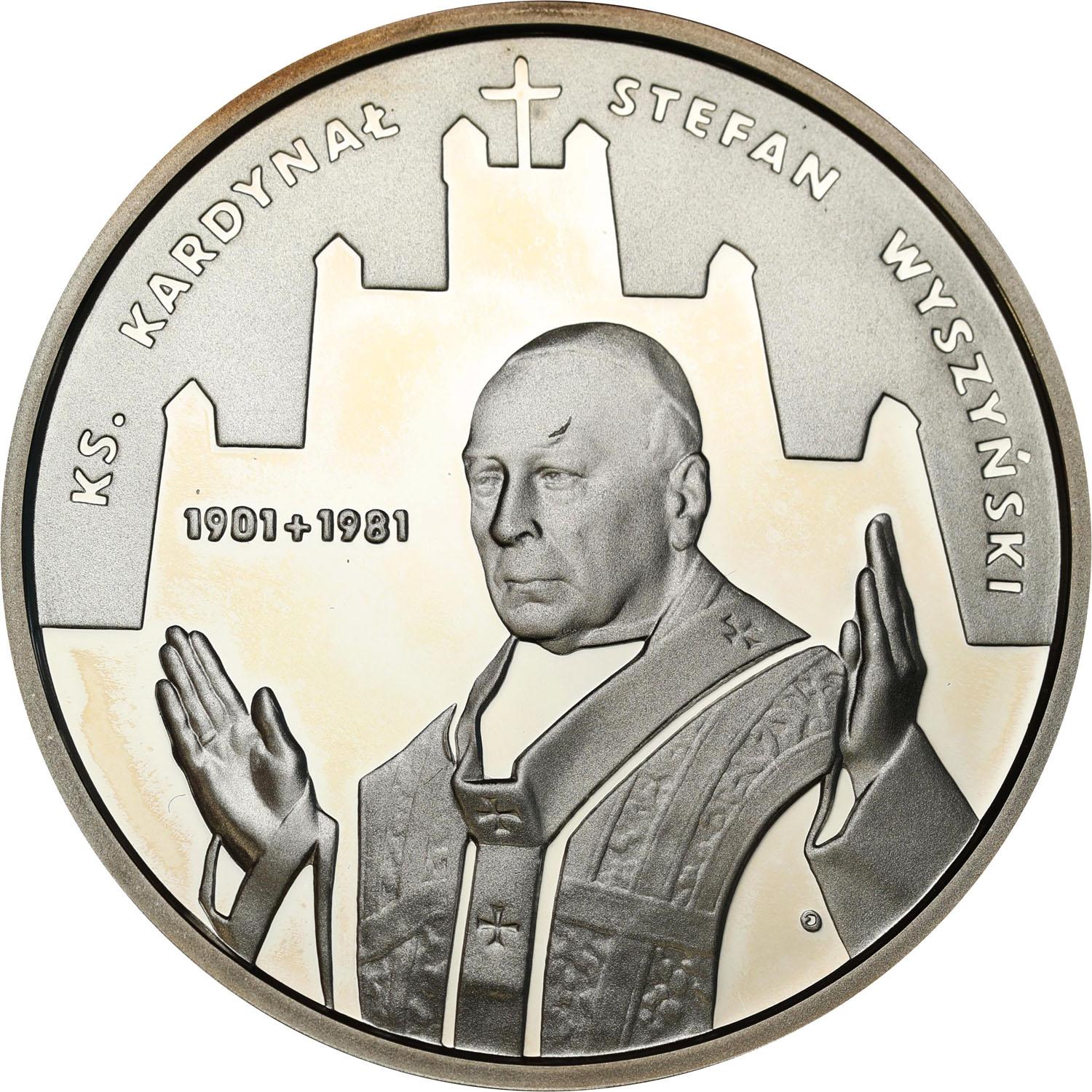 NBP Zestaw 10 złotych + 200 złotych 2001 Kardynał Wyszyński SREBRO + ZŁOTO