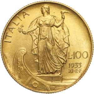 Włochy. Viktor Emanuel III 100 Lirów 1933