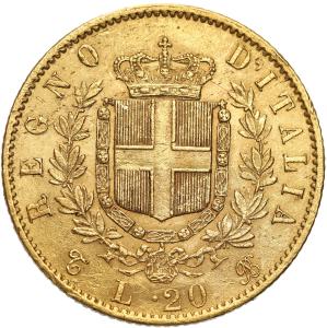 Włochy. Emanuel II 20 Lirów 1863