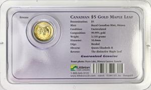 Kanada 5 $ dolarów 2002 (1/10 uncji złota) / oryginalny blister
