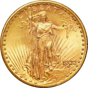 USA. 20 dolarów 1922 Filadelfia Saint Gaudens
