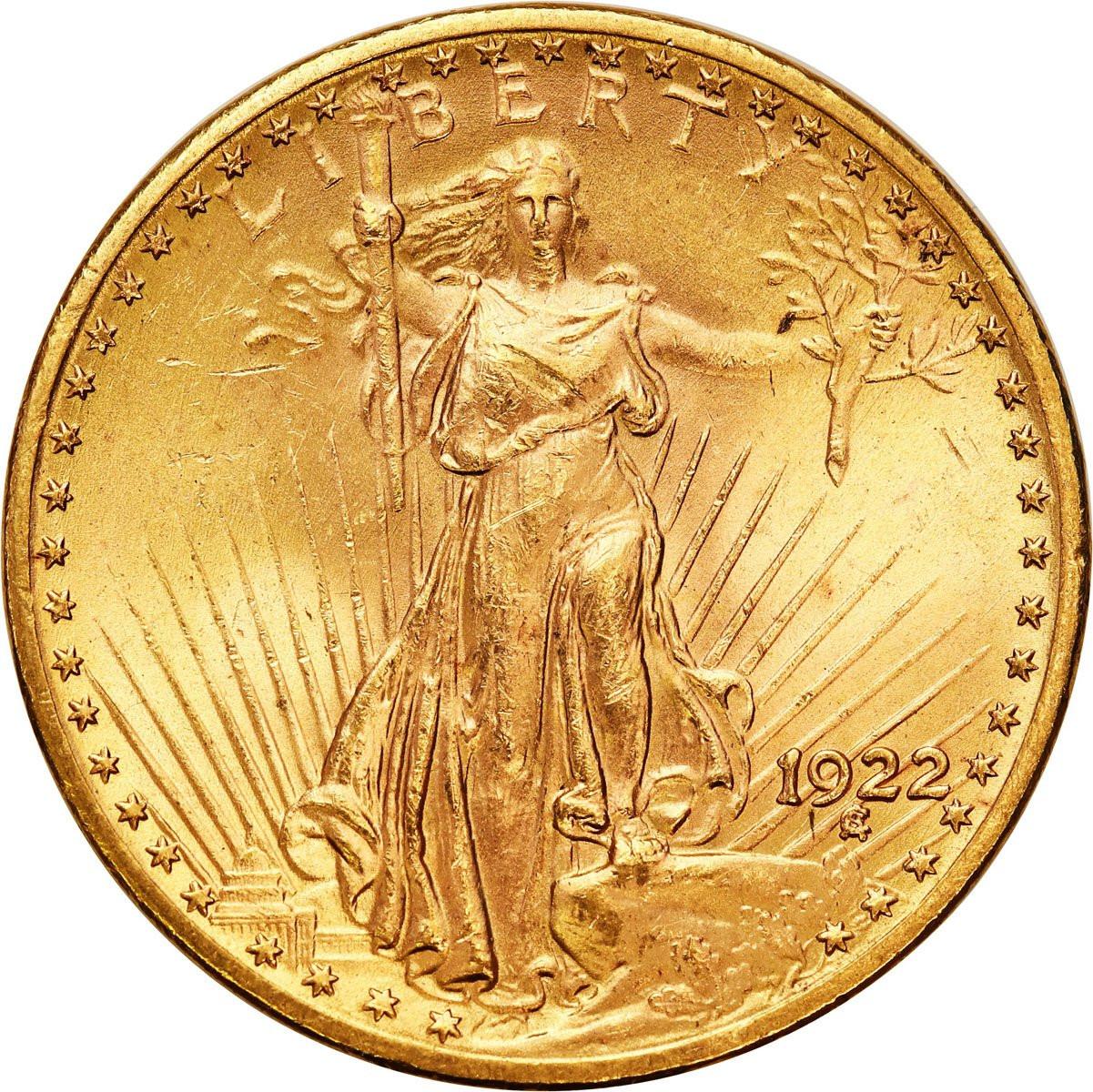 USA. 20 dolarów 1922 Filadelfia Saint Gaudens