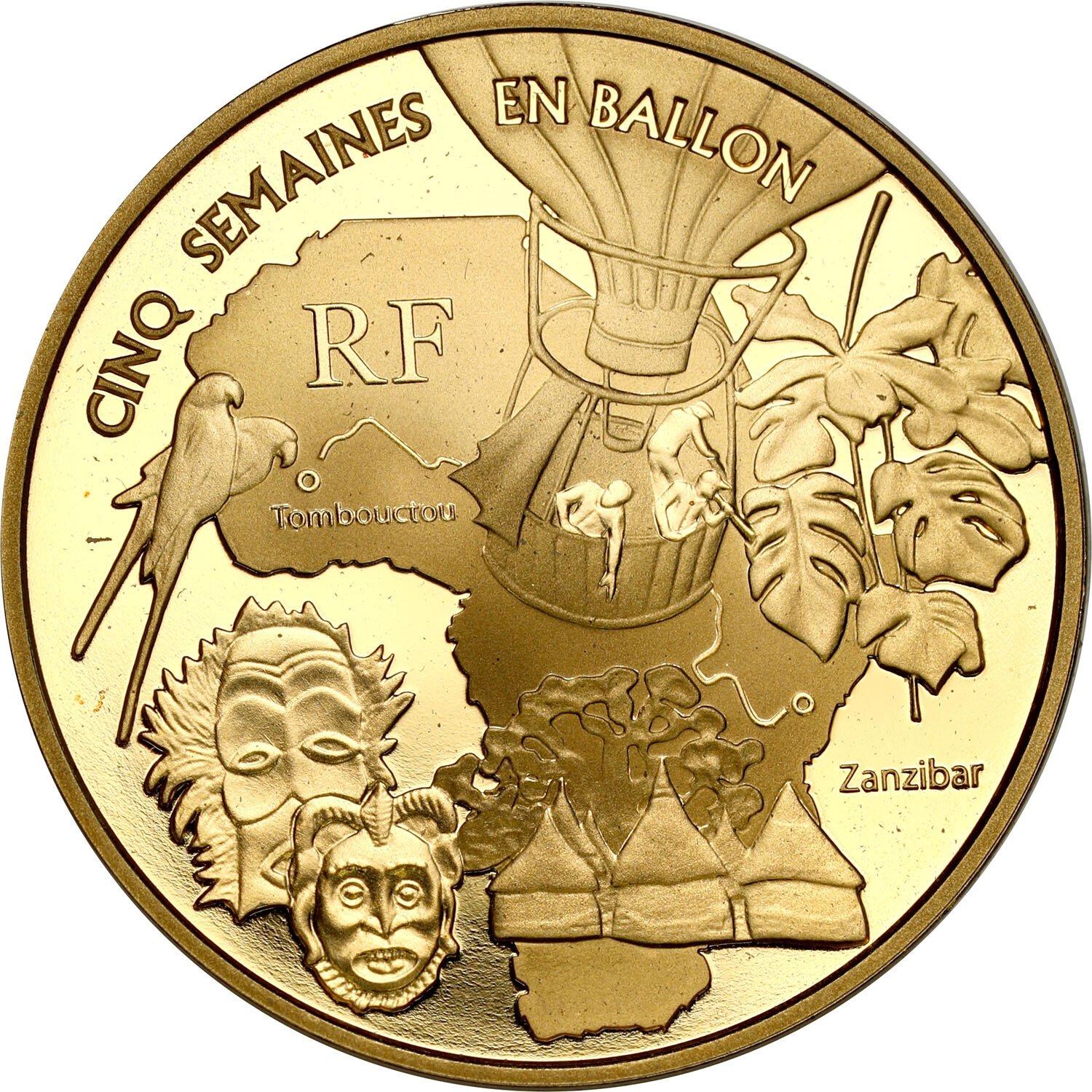 Francja. 10 euro 2006 Juliusz Verne - Pięć tygodni w balonie