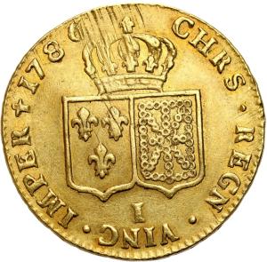 Francja. Ludwik XVI 1774–1793. Podwójny louis d'or 1786 I, Limoges - RZADKIE