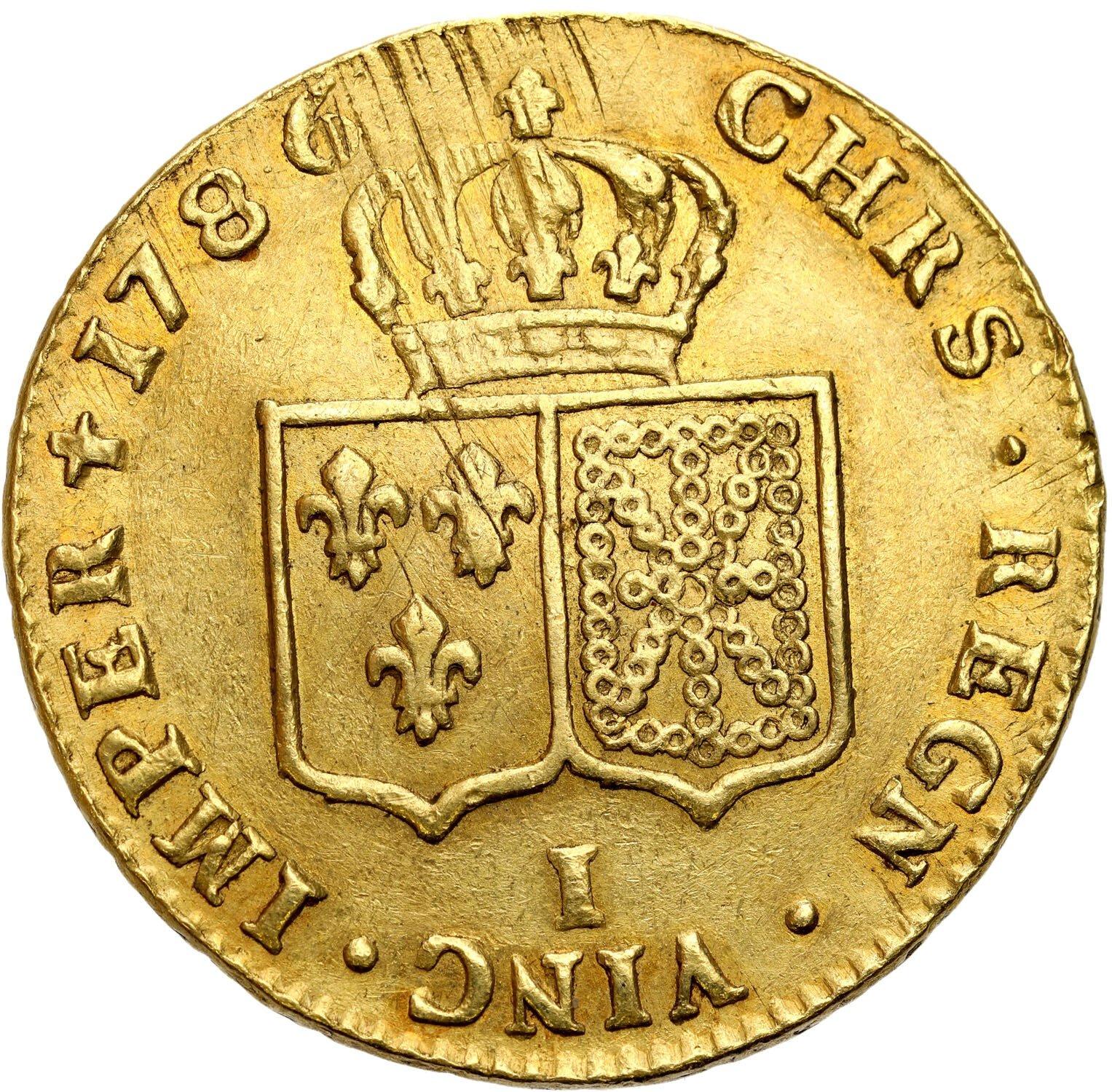 Francja. Ludwik XVI 1774–1793. Podwójny louis d'or 1786 I, Limoges - RZADKIE