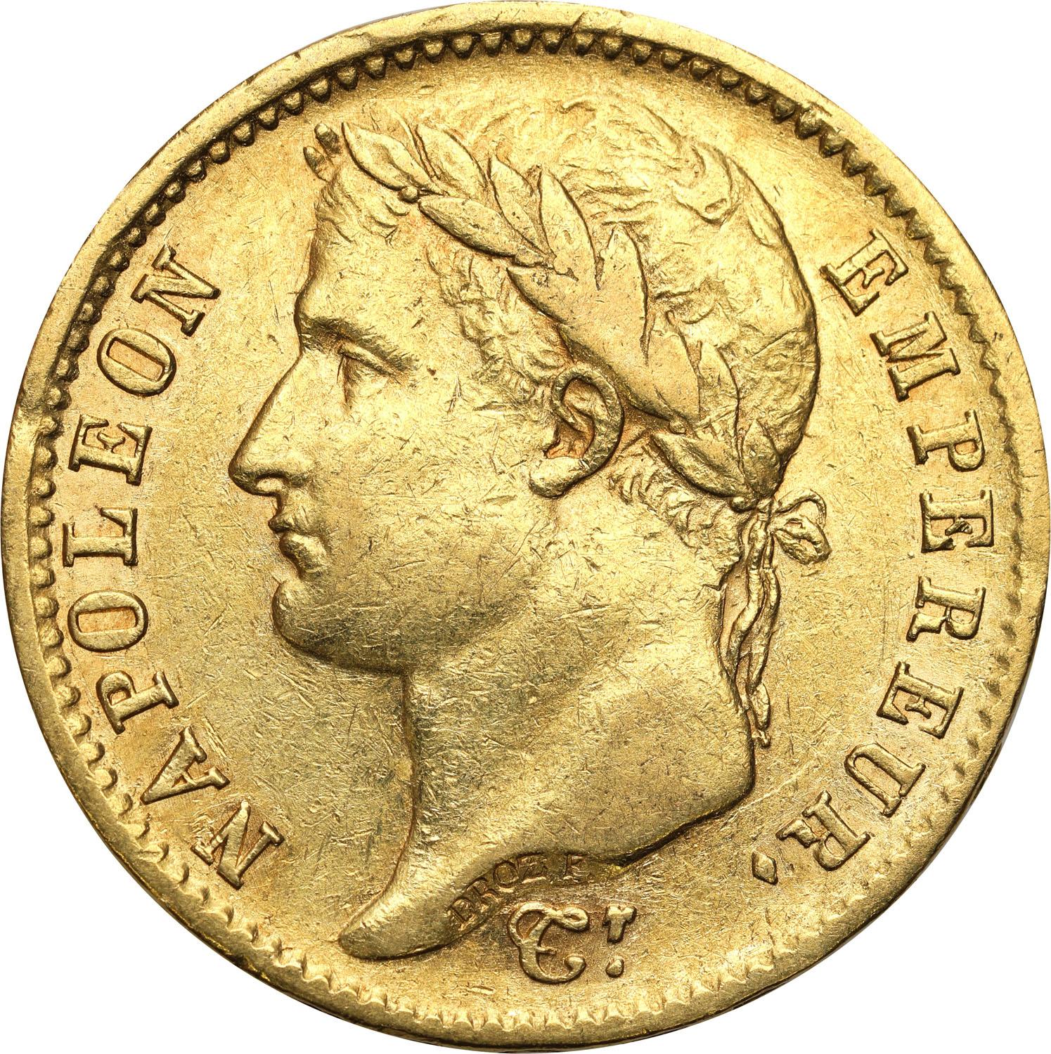 Francja. Napoleon I. 20 franków 1808 A, Paryż