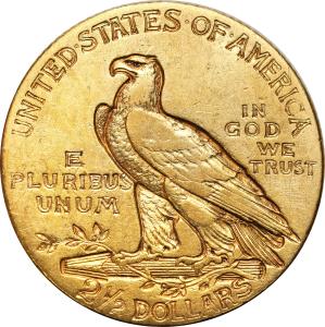 USA. 2 1/2 dolara 1908 Indianin Filadelfia