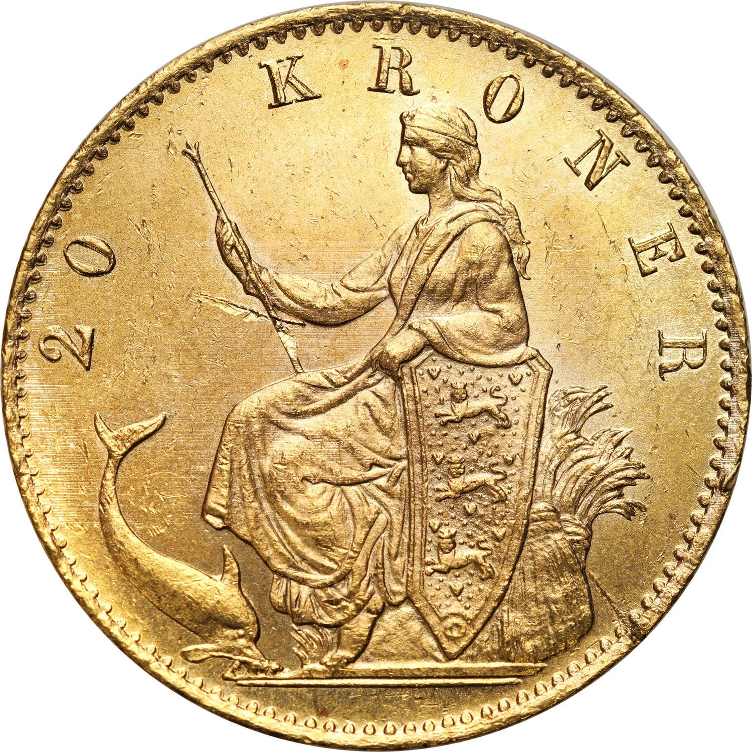 Dania. 20 Koron (kroner) 1875 CS Christian IX